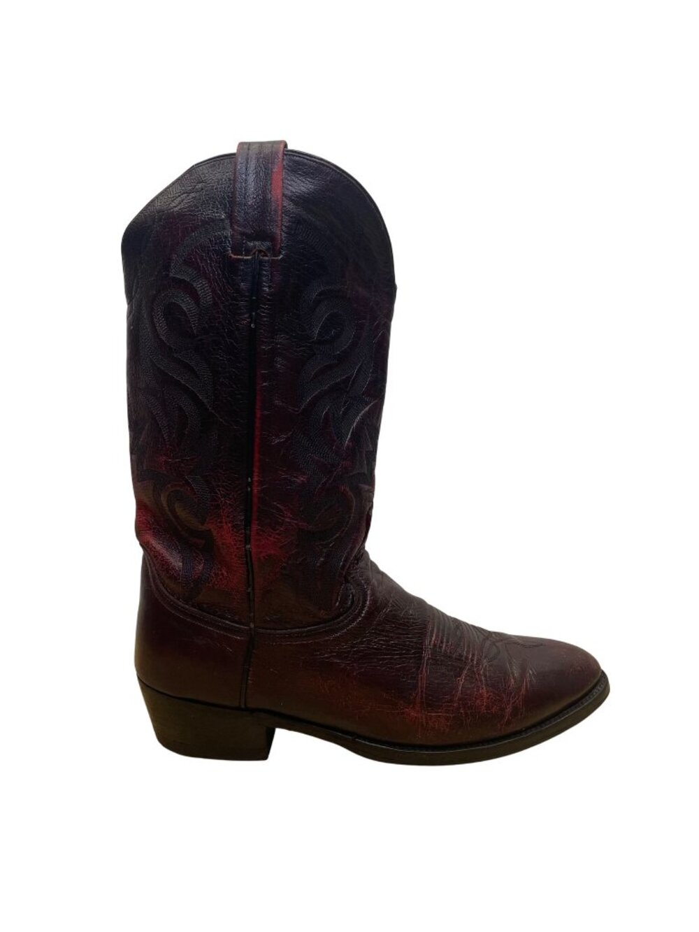 Dan Post Men’s Red Leather Embroidered Details #2112 Western Boots Size 11 M